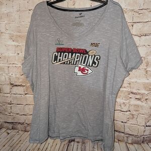 ❤️Kc Chiefs Women's Official Licensed Super Bowl Champions V-Neck T-Shirt 3xl